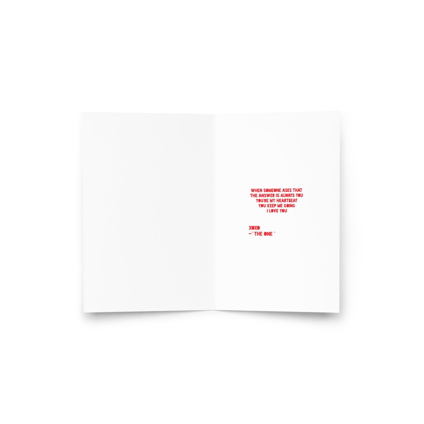 Who Do Ya Love Card