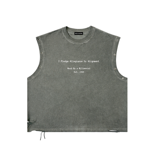 "I Pledge"  Distressed Tank